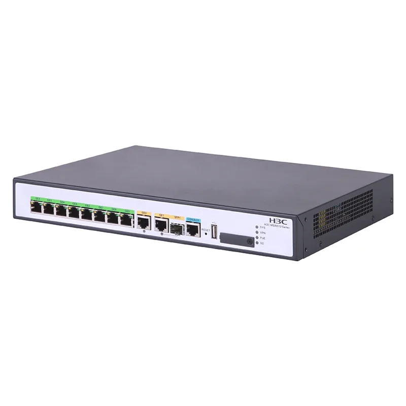 H3C MSR810-10-PoE Enterprise Gigabit Router with 8 PoE+ Ports