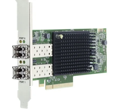 Broadcom Emulex LPe36002-M64 Dual-Port 64G Fibre Channel HBA, PCIe 4.0 x8, SW Optics Included